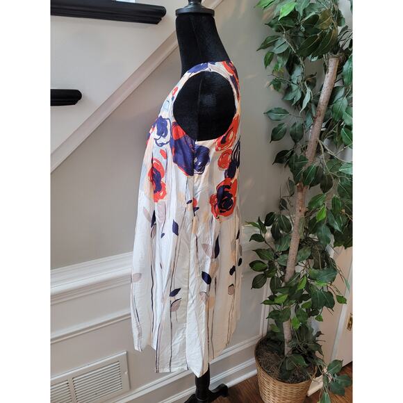 Isabella Sinclair Dress Size 2 White Floral Sleeveless Summer Casual - Picture 4 of 15